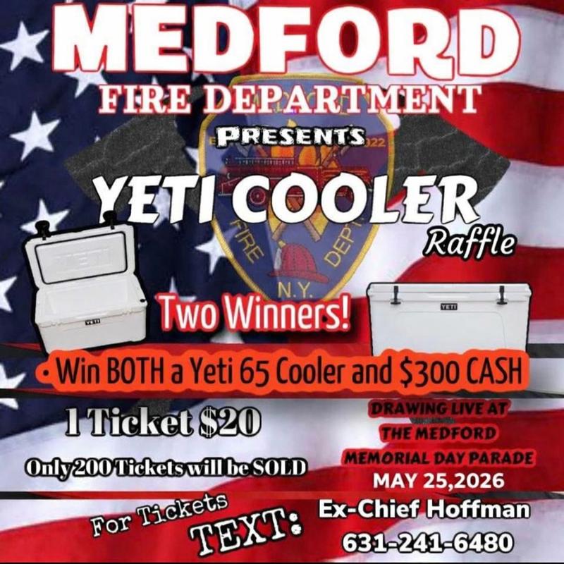 Medford Fire Department Brings Back Popular Yeti Cooler Raffle
